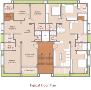 Project Image of 0.0 - 1067.89 Sq.ft 3 BHK Apartment for buy in Ghoghari Alif 1 Appartment