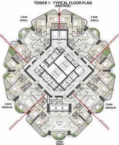 Project Image of 1910 Sq.ft 3 BHK Apartment / Flat for sale in Worli for Rs. 105000000