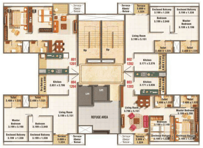 Project Image of 638.3 - 981.67 Sq.ft 2 BHK Apartment for buy in Kumar Palmspring Towers