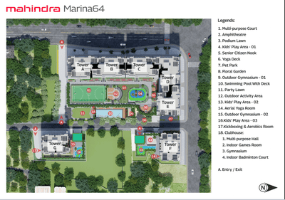 Project Image of 762.0 - 1050.0 Sq.ft 2 BHK Apartment for buy in Mahindra Marina64 Phase 2