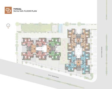 Project Image of 0.0 - 970.0 Sq.ft 3 BHK Apartment for buy in Swarnim Sun