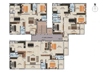 Project Image of 1520.0 - 2363.0 Sq.ft 3 BHK Apartment for buy in Vignesh Avanthika