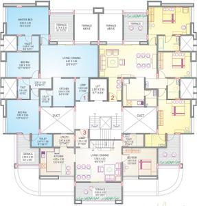 Project Image of 1220.0 - 1512.0 Sq.ft 3 BHK Apartment for buy in DSK Hariyali