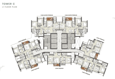 Project Image of 783.0 - 1147.0 Sq.ft 2 BHK Apartment for buy in Kalpataru Estella Tower C and D