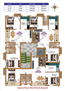 Project Image of 884.0 - 1303.0 Sq.ft 2 BHK Apartment for buy in Radiance Homes