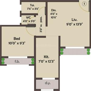 Project Image of 400.0 - 507.0 Sq.ft 1 BHK Apartment for buy in K K Park Phase I