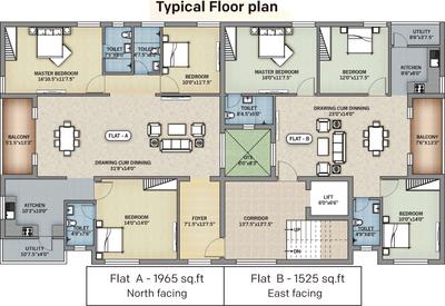 Project Image of 1525.0 - 1965.0 Sq.ft 3 BHK Apartment for buy in Noble Star