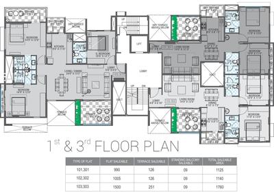 Project Image of 828.0 - 2261.0 Sq.ft 2 BHK Apartment for buy in Avnee Silver Crest