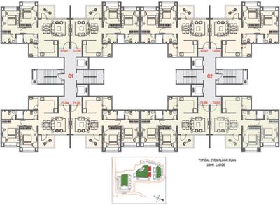 Project Image of 562.31 - 960.79 Sq.ft 2 BHK Apartment for buy in Sanklecha Waterways A1 A2 B1 B2 C1 C2 D1 D2