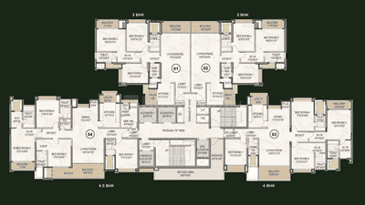 Project Image of 1286.5 - 2646.0 Sq.ft 3 BHK Apartment for buy in Livience Aleenta