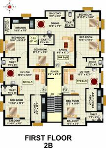 Project Image of 451.0 - 1251.0 Sq.ft 1 BHK Apartment for buy in RB Bagya Enclave