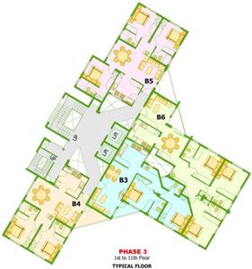 Project Image of 1153.0 - 2554.0 Sq.ft 2 BHK Apartment for buy in Flairalliance Trine phase III