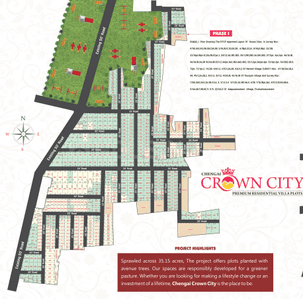 Project Image of 600.0 - 2100.0 Sq.ft Residential Plot Plot for buy in Sameera Chengai Crown City Phase I
