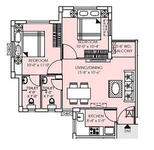 Project Image of 725.0 - 931.0 Sq.ft 2 BHK Apartment for buy in Greenwood Symphony