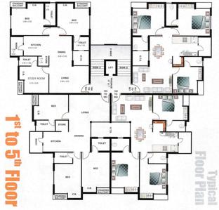 Project Image of 803.0 - 854.0 Sq.ft 3 BHK Apartment for buy in Shree Siddhi Vinayak