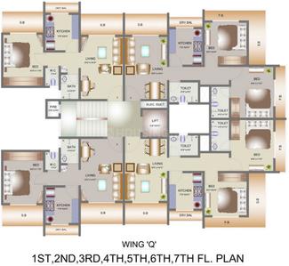 Project Image of 677.0 - 704.0 Sq.ft 1 BHK Apartment for buy in Tharwani Vedant Nakshatra