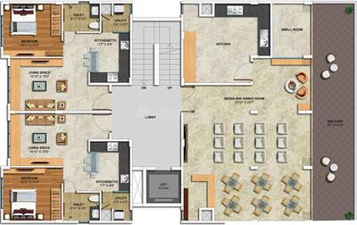 Project Image of 0.0 - 700.0 Sq.ft 1 BHK Apartment for buy in Srivari Saarang Apartment