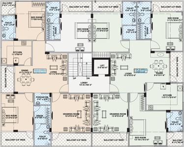 Project Image of 2337.0 - 2405.0 Sq.ft 3 BHK Apartment for buy in Pinkcity Orient Alpine