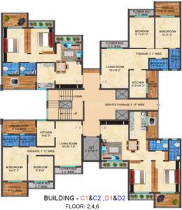 Project Image of 483.0 - 656.0 Sq.ft 1 BHK Apartment for buy in Gupta Builders and Developers Sai Orchid