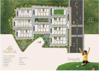 Project Image of 1235.0 - 1950.0 Sq.ft 2 BHK Apartment for buy in Vazhraa Prathik Phase III