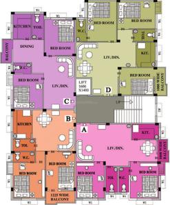Project Image of 881.0 - 1301.0 Sq.ft 2 BHK Apartment for buy in Cancun Orange Nest