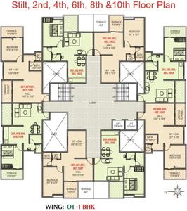 Project Image of 0.0 - 320.0 Sq.ft 1 BHK Apartment for buy in Shree Sai Phase VI Buildings O1 And P1