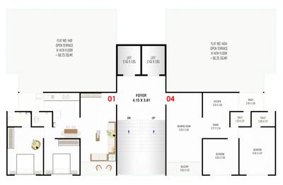 Project Image of 592.88 - 827.53 Sq.ft 2 BHK Apartment for buy in Vincitore Valley