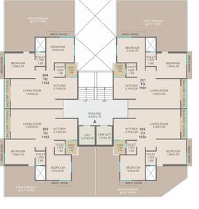 Project Image of 624.95 - 641.85 Sq.ft 2 BHK Apartment for buy in Shivalik Bliss