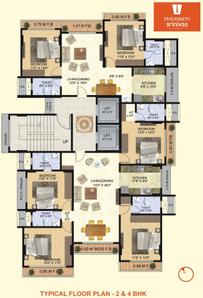 Project Image of 0.0 - 1276.0 Sq.ft 4 BHK Apartment for buy in Arjun Srinivas Building