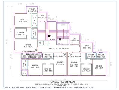 Project Image of 257.37 - 411.83 Sq.ft 1 RK Apartment for buy in Shreenath Saroj Heights