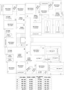 Jinia Developers Radharani Apartment Cluster Plan 1
