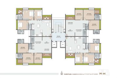 Project Image of 1126.0 - 1297.44 Sq.ft 3 BHK Apartment for buy in Shreepad Infinia