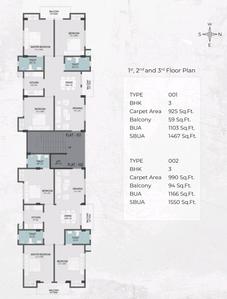 Project Image of 925.0 - 990.0 Sq.ft 3 BHK Apartment for buy in Prakriti Chandan Nagar