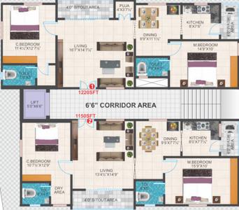 Project Image of 1150.0 - 1220.0 Sq.ft 2 BHK Apartment for buy in Abhay Imperial Homes