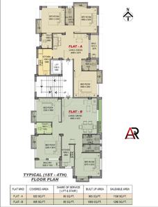 Anjaneya Ivana Ivana Cluster Plan from 1st to 4th Floor 1
