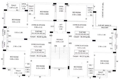 Project Image of 391.7 - 504.18 Sq.ft 1 BHK Apartment for buy in R D Gokul Apartment