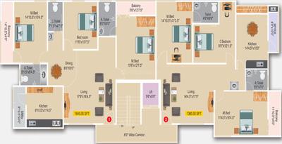 Project Image of 1385.0 - 1645.0 Sq.ft 3 BHK Apartment for buy in MR Guru Krupa