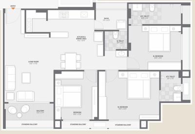 Project Image of 2259 Sq.ft 3 BHK Apartment / Flat for sale in Sargasan for Rs. 11500000