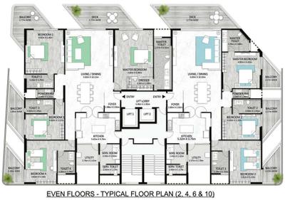 Project Image of 3390.0 - 4640.0 Sq.ft 3 BHK Apartment for buy in Mahindra L Artista