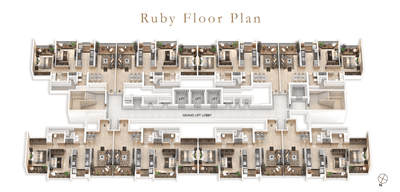 Project Image of 717.95 - 727.64 Sq.ft 2 BHK Apartment for buy in Regency Luxuria Phase II