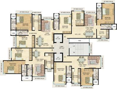Project Image of 721.0 - 1081.0 Sq.ft 2 BHK Apartment for buy in Vijay Khetan Krishna Residences 