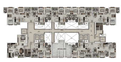 Project Image of 692.0 - 925.7 Sq.ft 2 BHK Apartment for buy in Ganga Asmi