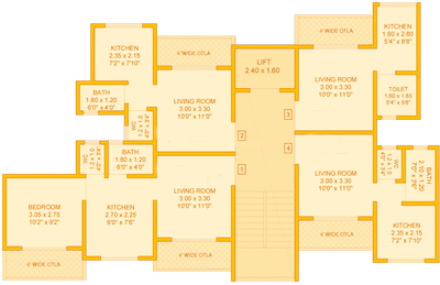 Project Image of 331.0 - 354.0 Sq.ft 1 BHK Apartment for buy in Wonder Gajanan Vatika Residency