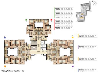 Project Image of 982.0 - 1333.0 Sq.ft 2 BHK Apartment for buy in Akshaya Today