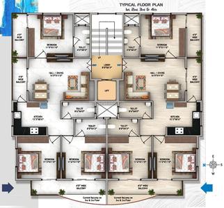 Project Image of 0.0 - 1300.0 Sq.ft 3 BHK Apartment for buy in Sudarshan Shri Gajanan Residency 1