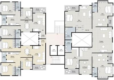 Project Image of 1316.0 - 1553.0 Sq.ft 3 BHK Apartment for buy in Gajra Padmanabh Heights
