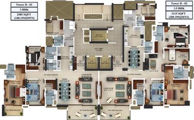 Project Image of 2650.0 - 5045.0 Sq.ft 3 BHK Apartment for buy in Mantri Blossom 1