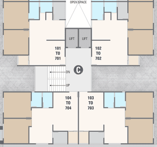 Project Image of 564.03 - 771.56 Sq.ft 2 BHK Apartment for buy in Shreeji Shagun Heights