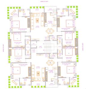 Project Image of 1340.11 - 1358.3 Sq.ft 4 BHK Apartment for buy in Creative Krishana Park B