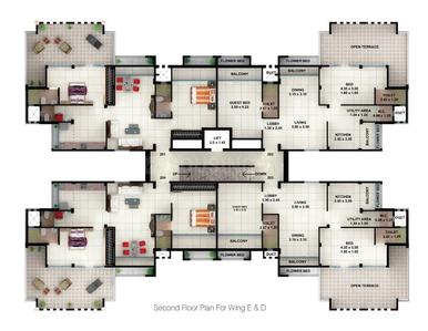 Project Image of 1162.0 - 1528.0 Sq.ft 2 BHK Apartment for buy in Sumit Province II